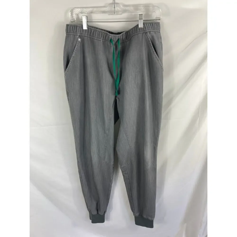 Figs Tansen Jogger Scrub Pants Men’s Gray Green Drawstring Size L MXXSW2004